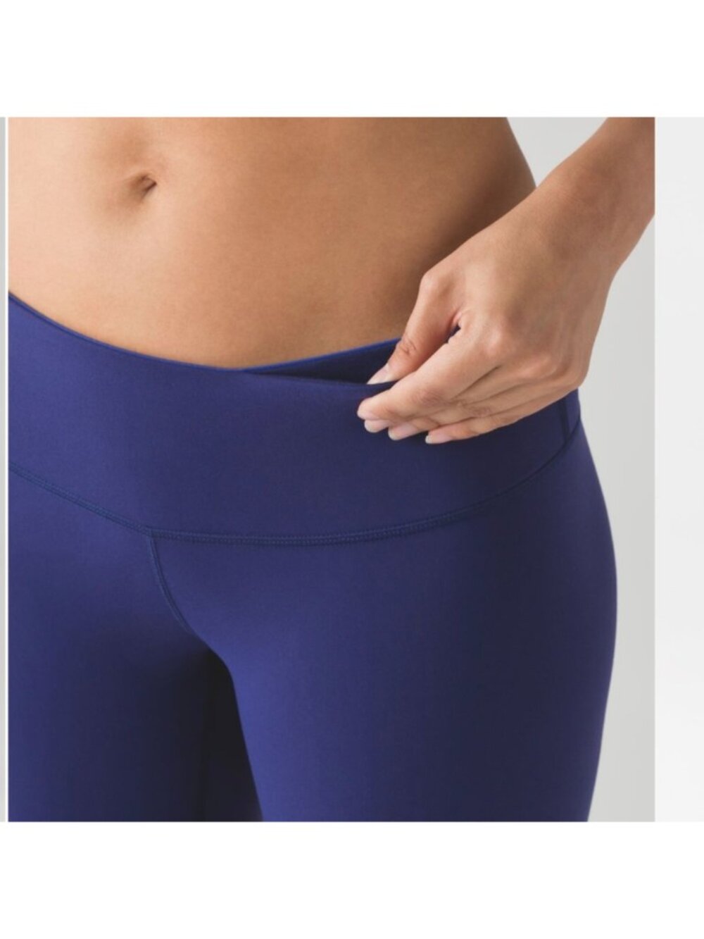Lululemon Wunder Under Crop III (Reversible) Emperor Blue / Sapphire Blue - Picture 5 of 12